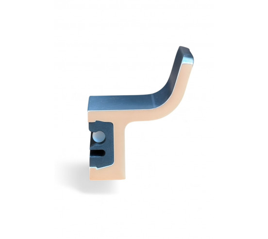 Fix Mi Crochet simple aluminium argent brillant Grave MAT INTER - 2