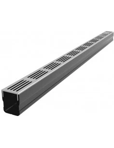 Caniveau de drainage étroit 6cm Classe A15 Grille design Aluminium Slimline ACO - 1 2