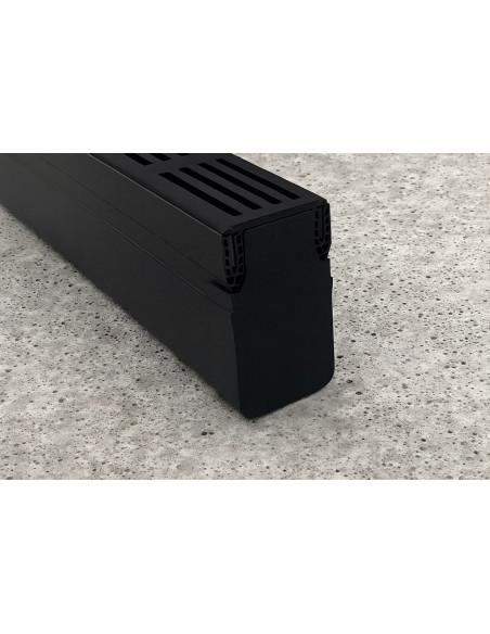 Caniveau de drainage étroit 6cm Classe A15 Grille design Alu noire Slimline ACO - 4