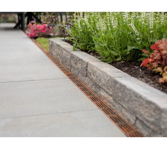 Caniveau de drainage étroit 6cm Classe A15 Grille en acier Corten Slimline ACO - 3