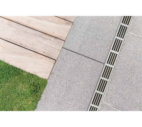 Caniveau de drainage fin Classe A15 Grille design Aluminium Slimline ACO - 3