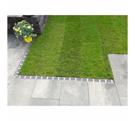 Elément d'angle pour Caniveau A15 Grille design Aluminium Slimline ACO - 4