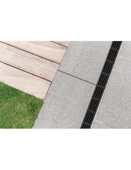 Elément d'angle pour Caniveau A15 Design Aluminium Noir Slimline ACO - 5