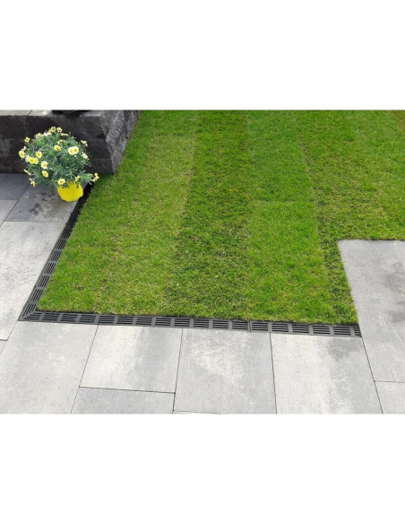 Elément d'angle pour Caniveau A15 Design Aluminium Noir Slimline ACO - 4