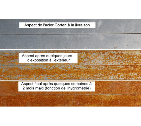 Elément d'angle pour Caniveau A15 en acier Corten Slimline ACO - 3