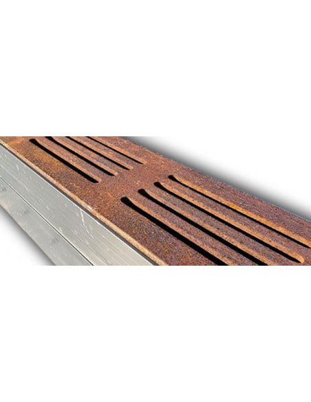 Elément d'angle pour Caniveau A15 en acier Corten Slimline ACO - 4