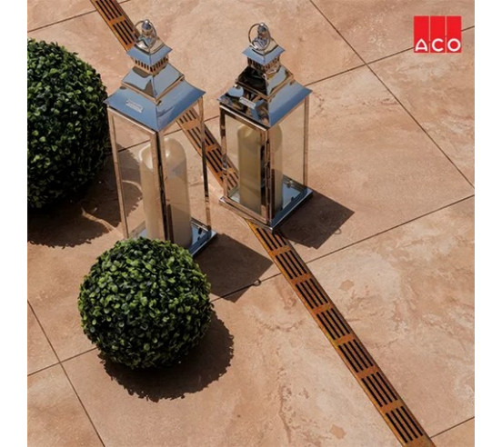 Elément d'angle pour Caniveau A15 en acier Corten Slimline ACO - 8