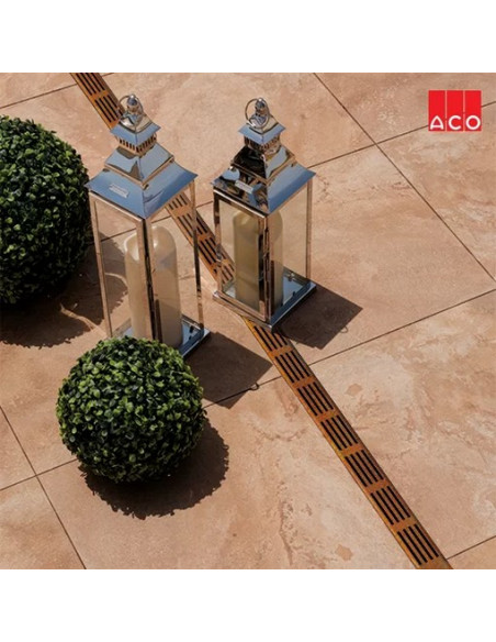 Elément d'angle pour Caniveau A15 en acier Corten Slimline ACO - 8