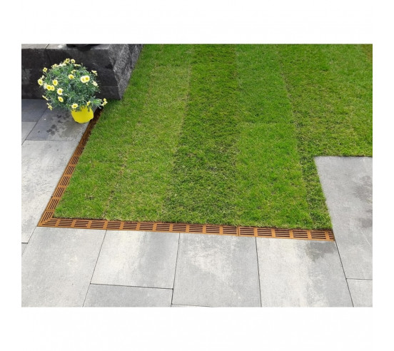 Elément d'angle pour Caniveau A15 en acier Corten Slimline ACO - 6