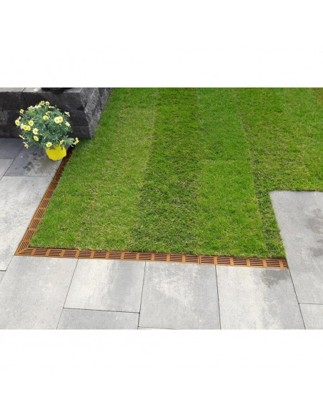 Elément d'angle pour Caniveau A15 en acier Corten Slimline ACO - 6