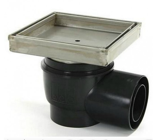 Siphon de sol 20x20 cm pour pierre bleue Bluestone Inox ACO - 4