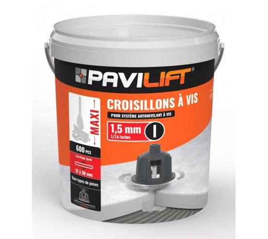 copy of 800 Croisillons en "I" Autonivelant de 1mm MAXI (carreaux de 12 à 30mm) PAVILIFT - 1