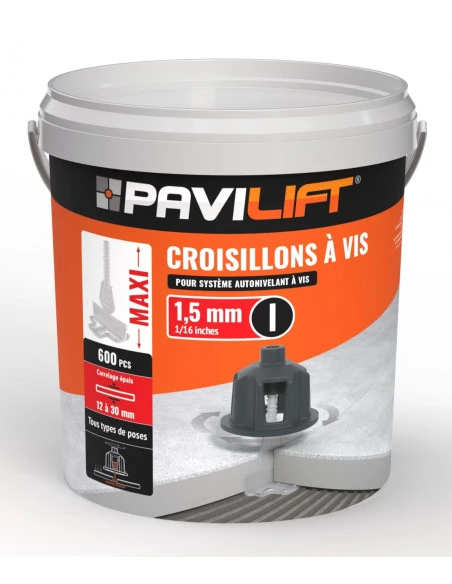 copy of 800 Croisillons en "I" Autonivelant de 1mm MAXI (carreaux de 12 à 30mm) PAVILIFT - 1