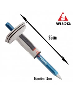 Pointeur octogonal en acier chrome vanadium avec protecteur BELLOTA - 1 2