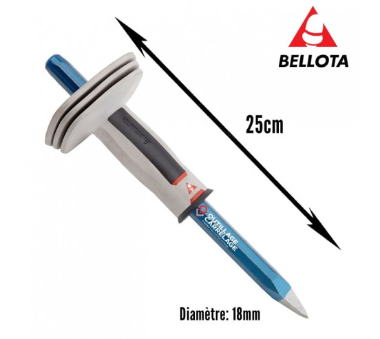 Pointeur octogonal en acier chrome vanadium avec protecteur BELLOTA - 2