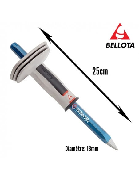 Pointeur octogonal en acier chrome vanadium avec protecteur BELLOTA - 2