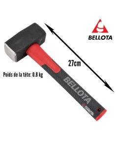 Masse carrée avec manche en fibre de carbone 5308N BELLOTA - 1 2