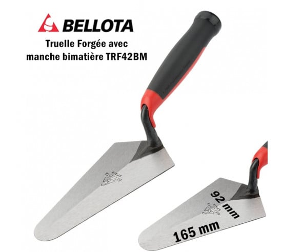 Truelle manche bimatière TRF42BM acier forgé incassable BELLOTA - 2