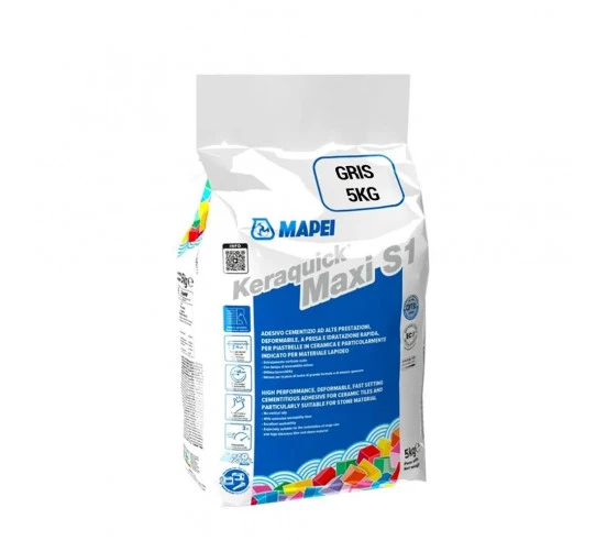 Mortier colle carrelage rapide 5 kg KERAQUICK MAXI S1 C2FTS1 MAPEI - 4
