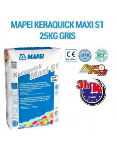 Mortier colle carrelage rapide 25kg KERAQUICK MAXI S1 C2FTS1 MAPEI - 4 2
