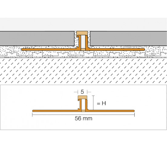 Profilé de fractionnement 2.5ML DILEX-BWS Coloris Gris pastel SCHLUTER - 3