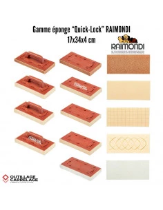 Frottoirs éponge 17 x 34 x 4 cm Quick-Lock RAIMONDI - 1