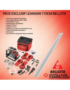 Pack scie circulaire + 1 rail 110cm LEANSAW BELLOTA - 1