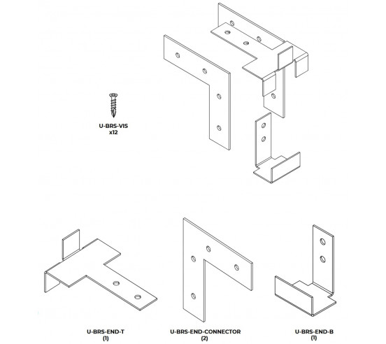 Kit de Finition en Inox pour terrasse U-BRS-END BUZON - 7