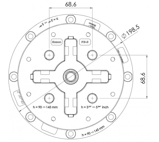 Plot réglable de 90 à 145 mm (Gamme PB) PB-3 BUZON - 4
