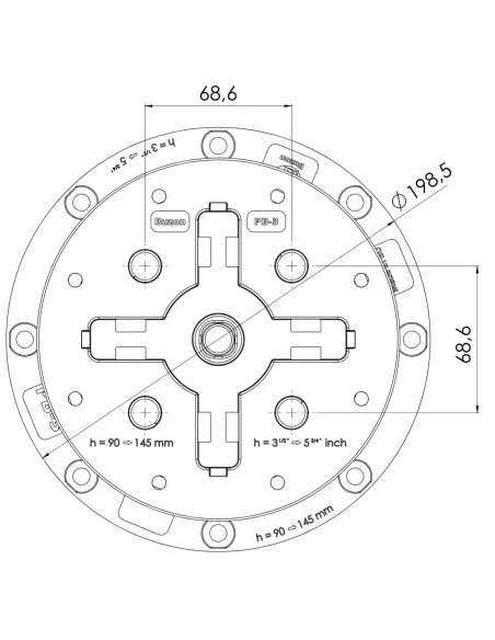 Plot réglable de 90 à 145 mm (Gamme PB) PB-3 BUZON - 4