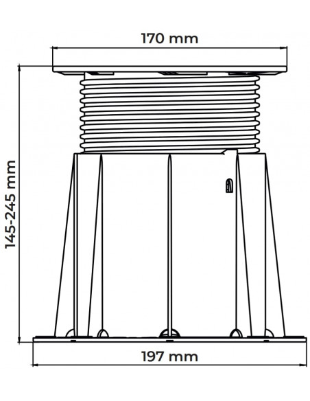 Plot réglable de 145 à 245 mm (Gamme PB) PB-4 BUZON - 13