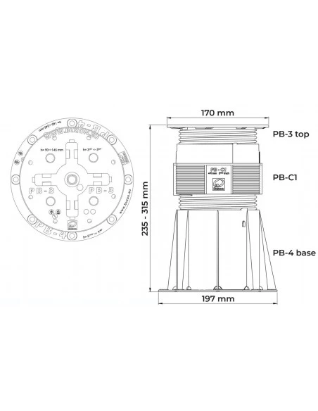Plot réglable de 230 à 315 mm (Gamme PB) PB-5 BUZON - 4