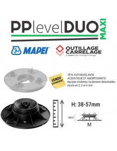Base de plot réglable "M" de 38 à 57 mm PP LEVEL DUO MAXI MAPEI - 1