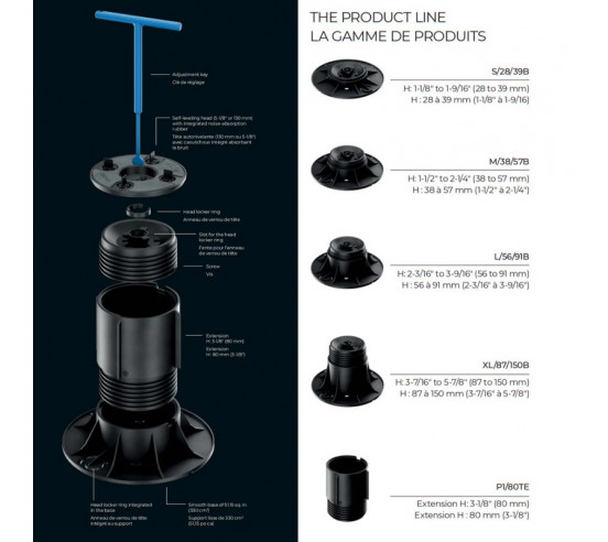 Manchon d'extension de 80 mm pour plot PP LEVEL DUO MAXI MAPEI - 3