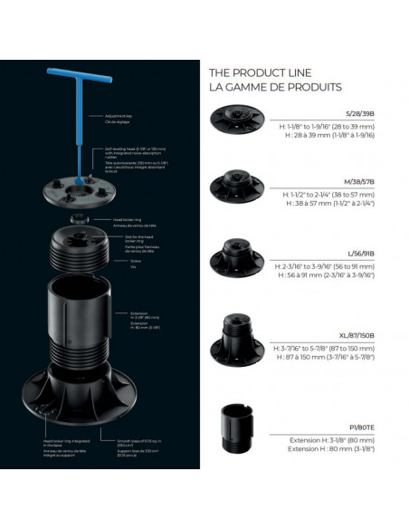 Manchon d'extension de 80 mm pour plot PP LEVEL DUO MAXI MAPEI - 3