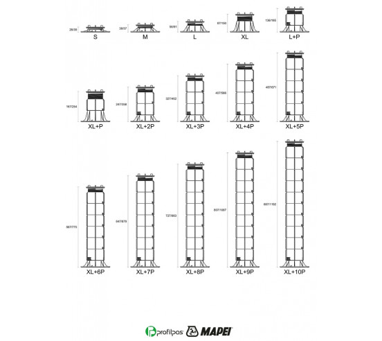 Manchon réhausseur de 80 mm pour plot PP LEVEL DUO MAXI MAPEI - 3