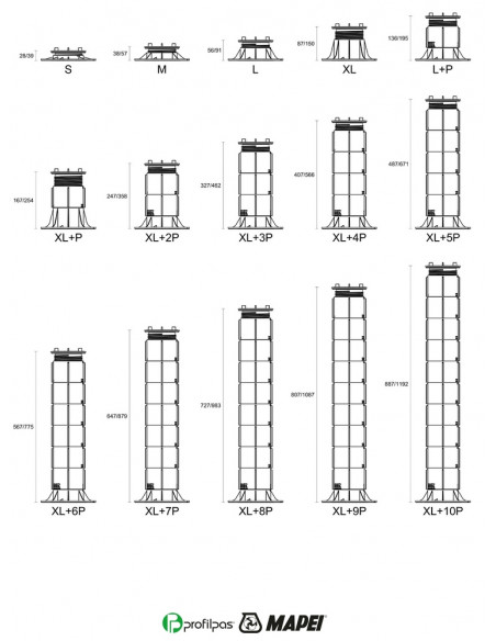 Manchon réhausseur de 80 mm pour plot PP LEVEL DUO MAXI MAPEI - 3