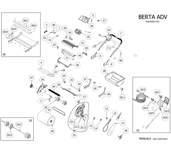 Système de libération magnétique de l'axe de traction du rouleau BERTA (piece détachée) RAIMONDI - 1