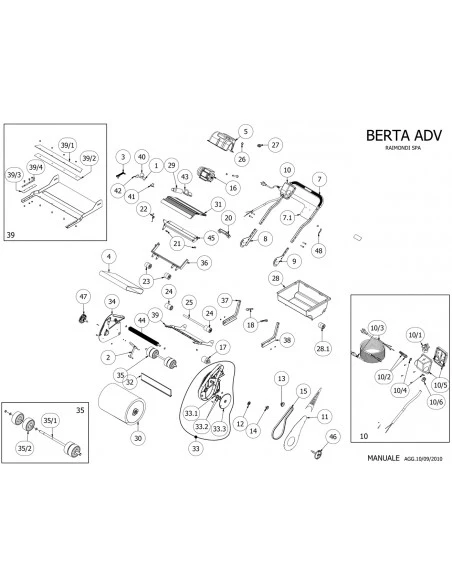 Système de libération magnétique de l'axe de traction du rouleau BERTA (piece détachée) RAIMONDI - 1