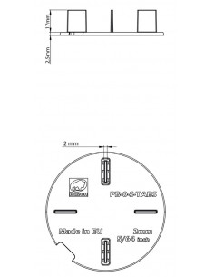 Croisillon de 2 mm à poser U-TABS-FLAT-2MM BUZON - 1 2