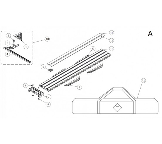 1 bras de maintien gauche pour Fast 85 (pièce détachée) RUBI - 2