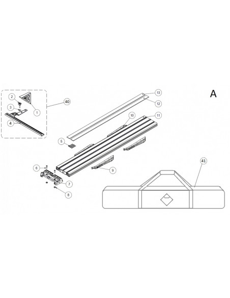 1 bras de maintien gauche pour Fast 85 (pièce détachée) RUBI - 2