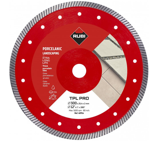 Disque diamant grès cérame TURBO - TPL-EXT PRO RUBI - 2