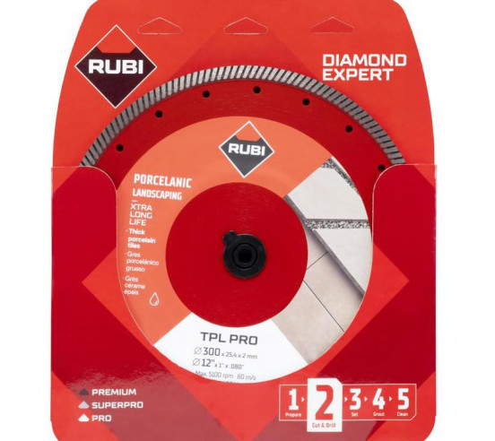 copy of Disque diamant grès cérame Ø - 300 mm TURBO - TPL-EXT PRO RUBI - 2