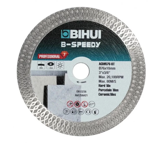 Disque diamant B-Speedy ⌀76mm pour mini meuleuse AGMN76 BIHUI - 1