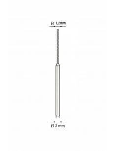 Fraise diamanté éléctrodéposé à sec pour mini meuleuse de précision  BIHUI - 1 2