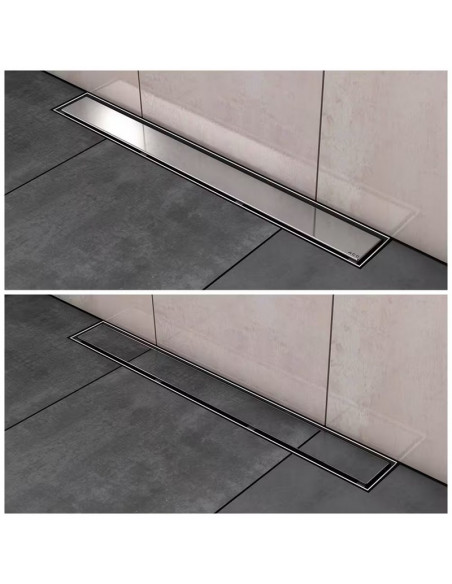 Grille Tiles Twist 900x80 mm ShowerDrain inox réversible ACO - 2