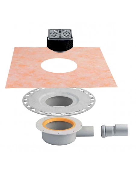 Kit Kerdi-Drain sortie horizontale Avec grille SCHLUTER - 1
