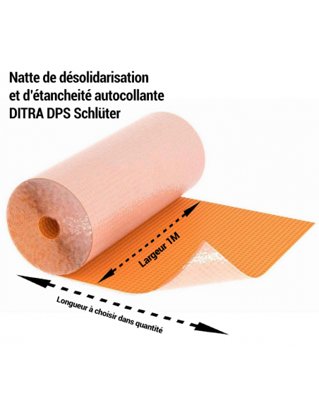 DITRA Natte de désolidarisation et d'étanchéité autocollante / m² SCHLUTER - 1