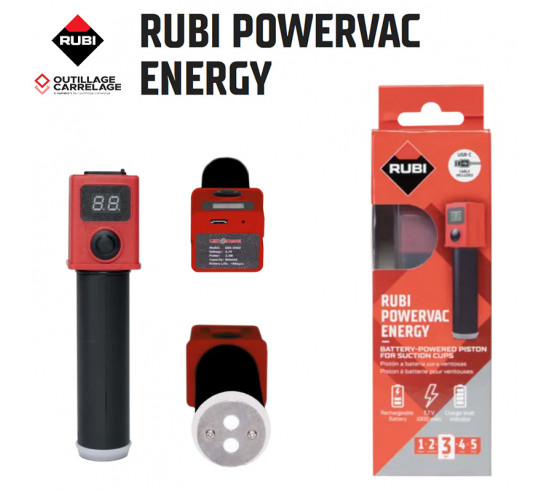 Piston à aspiration electrique pour ventouse POWERVAC ENERGY RUBI - 1